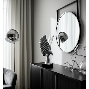 Modern Glam Abstract Eagle Sculpture with Uplifted Wings - Decorative Resin Polyresin Figurine for Contemporary Statement Art Decor - 1 of 4