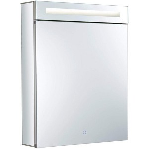 Fine Fixtures Bathroom Medicine Cabinet, Aluminum, Recessed/Surface Mount, Mirrored Interior w/LED - 1 of 4
