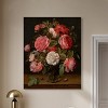 Art Remedy Jacob van Hulsdonck - Roses in a Glass Vase Vintage Classic Roses Wall Art Unframed - 2 of 4