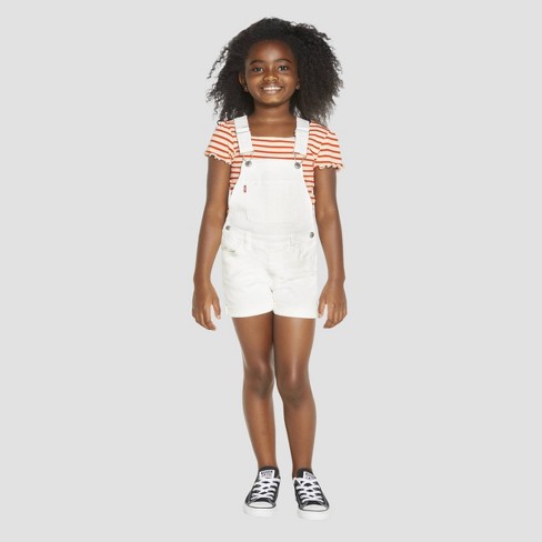 Levi's® Girls' Shortalls - White 6 : Target