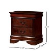 APRILSOUL 23.75"Nightstand Cherry Finish Louis Philippe Solid wood English Dovetail Construction Antique - 2 of 4