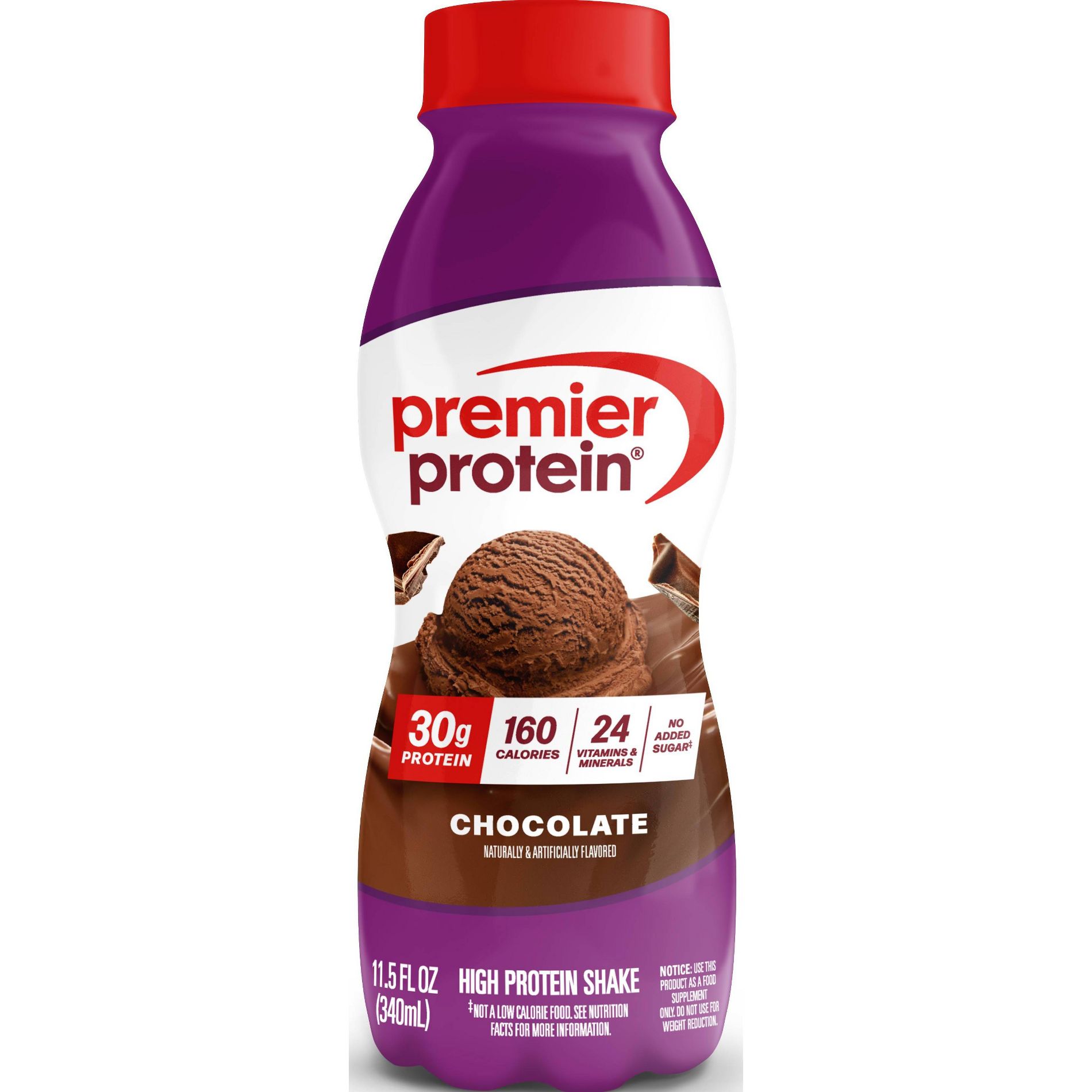 Premier Protein Nutritional Shake - Chocolate - 11.5 fl oz Bottle