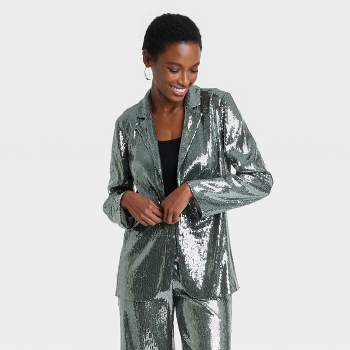 Women's Holiday Sequin Blazer - A New Day™