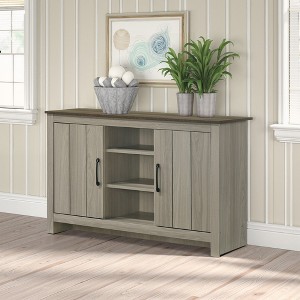 VYNXARI 47"W Gray Oak Console Table, Buffet Table, Sideboard with Shelves and Cabinet Doors,Storage Cabinets with doors and shelves - 1 of 4