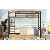 APRILSOUL Metal Full Size Convertible Bunk Bed with 2 Drawers, Black,Box Spring Not Required - 2 of 4