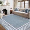 Modern Border Machine Washable Stain Resistant Rug for Living Room Bedroom - 3 of 4