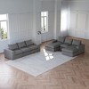 Oversized Corduroy Cloud 6-Module Sectional Sofa with Chaise, U-Shaped Modern Upholstered Sofa, Neck Pillows, High-Density Foam, No Assembly Needed - 3 of 4