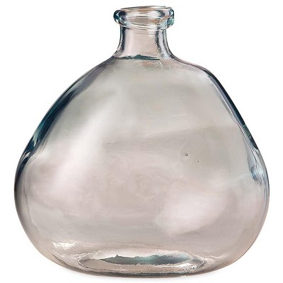 VivaTerra Askew Recycled Glass Balloon Vase, 9"