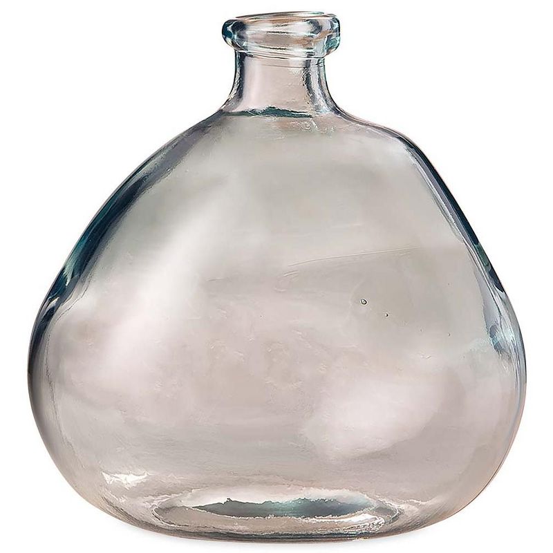 VivaTerra Askew Recycled Glass Balloon Vase, 9", 1 of 3