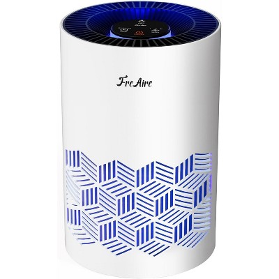 FreAire Air Purifiers for Bedroom, H13 HEPA Air Purifier with RGB Lights, Air Purifiers for Pets Dust Smoke Pollen Dander Smell white