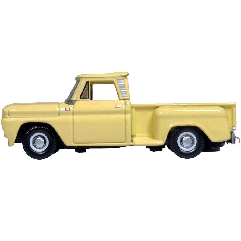 1965 Chevrolet C10 Stepside Pickup Truck Yellow 1/87 (HO) Scale Diecast Model Car by Oxford Diecast, 2 of 5