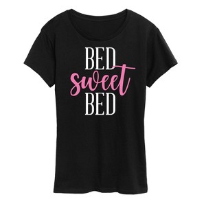 Women's - Instant Message - Bed Sweet Bed Short Sleeve Graphic T-Shirt - 1 of 4