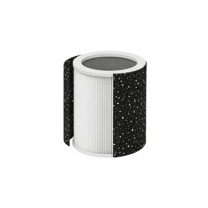Nispira HP400 Series H-HF400-VP Filter Replacement For Hunter HP400 Cylindrical Tower Air Purifier True HEPA Activated Carbon Pre-Filter, 1 Pack - 1 of 4