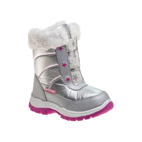 Girls silver snow clearance boots