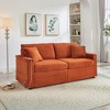 Convertible Sectional Sofas Corduroy Loveseat Sofa with Double Storage Ottomans, Adjustable Armrest Table with USB Port, Super Soft Chaise Lounge - 4 of 4