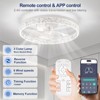Aoibox Flush Mount Ceiling Fan with Lights and Remote, 6 Wind Speeds, Low Profile Smart Fan for Bedroom, Kitchen, Small Room, 20 Inch - 2 of 4