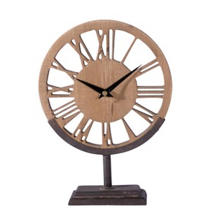 VIP Metal 11.25 in. Brown Transitional Table Clock - 1 of 3