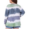 Agnes Orinda Women's Plus Size Tie Dye V-Neck Long Sleeve Casual Outfits T-shirts - 4 of 4