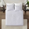 Sapphtopaz Bedding Comforter Set Classic Solid Color with Patterned Quilting Quilt Set - 2 of 4