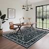 Washable Rug - Modern Floral Non-Slip Carpet Low Pile Non-Shedding Stain Resistant Floor Mat for Bedroom Living Room Nursery - 3 of 4