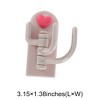 Unique Bargains Utility 3-Hook Adhesive Heart 3.15"x1.38" 5Pcs - 3 of 4