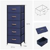 Pellebant Vertical Dresser for Bedroom Storage Tower 5-Drawer Steel Frame Wood Top Easy Pull Non-woven Fabrics Drawer - 2 of 4