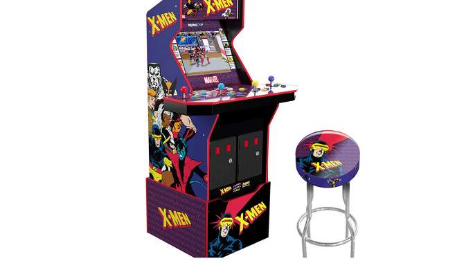 Arcade1Up Marvel X-Men Home Arcade with Stool and Riser, 2 of 9, play video