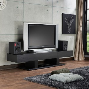 50" Rectangular TV Stand with Ball-Bearing Glide Drawers and Open Media Shelf for Living Room - 1 of 4