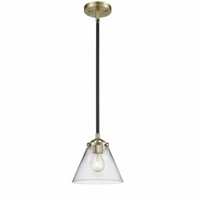 Cone - 1 Light Stem Hung Mini Pendant In Industrial Style-7.63 Inches Tall and 7.75 Inches Wide