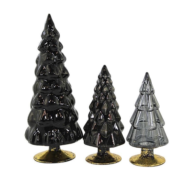 Cody Foster 7.0 Inch Small Hue Tree Black Set / 3 Decorate Decor Mantle Halloween Tree Sculptures, 2 of 4