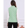 Allegra K Women's Stand Collar Lightweight Gilet Quilted Zip Vest - 4 of 4