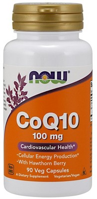 CoQ10 100mg with Hawthorn Berry by Now Foods  -  90 VegCap