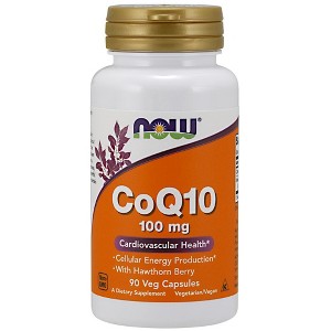 CoQ10 100mg with Hawthorn Berry by Now Foods  -  90 VegCap - 1 of 2