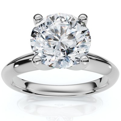 Pompeii3 Certified 2.60Ct Solitaire Diamond Engagement Ring Gold or Platinum Lab Created