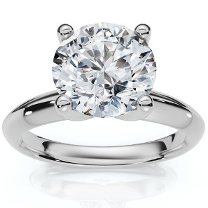 Pompeii3 Certified 2.60Ct Solitaire Diamond Engagement Ring Gold or Platinum Lab Created - 1 of 4