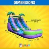 Pogo Bounce House Crossover Kids Inflatable Water Slide, Purple Marble no blower, 12 ft - 2 of 4