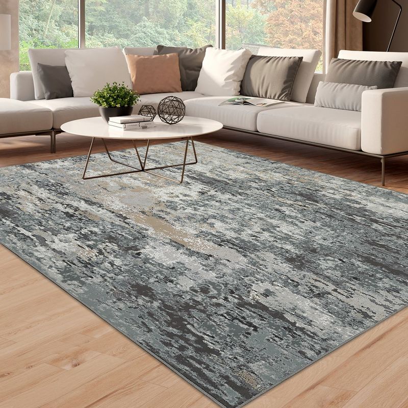 Modern Abstract Area Rugs for Living Room Washable Boho Rug, 2 of 9