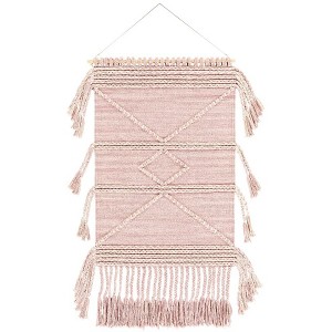 Mark & Day Fubach 36"H x 24"W Bohemian/Global Pale Pink Wall Tapestries - 1 of 3