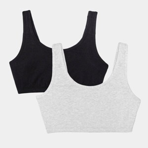 Fruit of the Loom Women's Unbelievably Soft Cotton Tank Style Sports Bra 2pk - 1 of 4