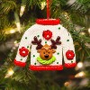 Gloria Duchin White Christmas Sweater Clay Tree Ornament - 3 of 3