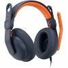 Logitech Zone Learn Wired Headsets for Learners - Stereo - USB Type C, Mini-phone (3.5mm) - Wired - Over-the-head - Binaural - Ear-cup - 4.30 ft Cable - 3 of 4