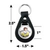 Betty Boop Sassy Flowers Black Leather Keychain - 2 of 4