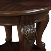 LIVAREEmlen 22'' Retro Round End Table, Solid Wood Sofa Side Table with Shelf, Living Room Corner Table Easy Assemble - 4 of 4
