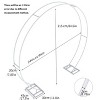 Artloge Large Heavy Duty Round Wedding Arch Double Layer Metal Backdrop Stand with Thickend Square Tubes for Wedding Garden Outdoor Party Decoration - 3 of 4