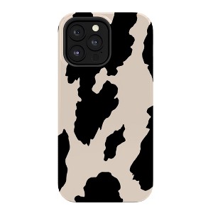gnomeapple Cow Print Light Beige Black Tough Tough iPhone 15 Case - Society6 - 1 of 1