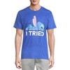 Seven Times Six Disney Lilo & Stitch Mens' Stitch I Tried Short Sleeve Graphic T-Shirt Blue - 3 of 3