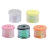 5 Rolls 10 Yard Shimmer Sheer Organza Ribbons 1.5 Inch Wide Laser Wired Edge Ribbon 5 Colors Chiffon Ribbon for DIY Crafts Gift Sewing Making Floral - 3 of 4