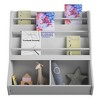 Whisen Book & Toy Storage with 3 Shelves & 2 Cubbies, Neat Playroom Organizer, Perfect Gift for Kids - Gray - 3 of 4