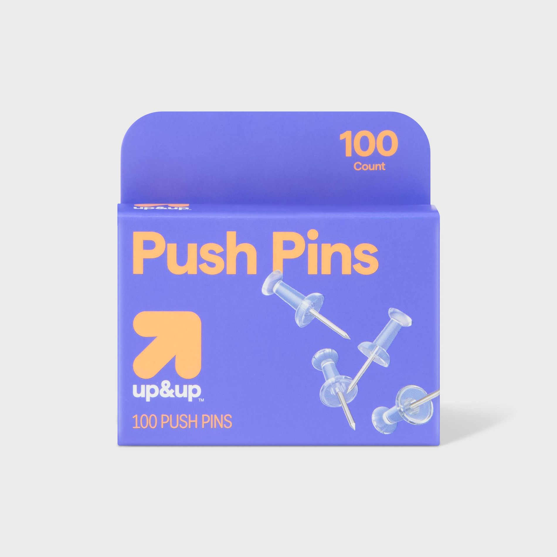 100ct Push Pins Clear - up&up™