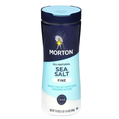 Morton Fine Mediterranean Sea Salt 17.6 oz. (pack of 2)